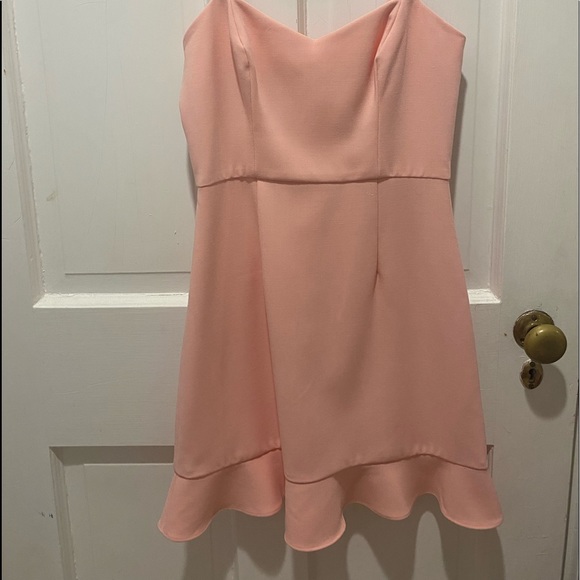 French Connection Whisper Ruffle Hem Dress - Picture 2 of 5